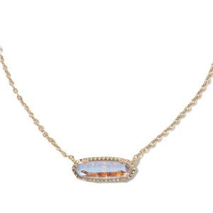 Kendra Scott Eva Dichroic Glass 14K Gold Over Brass Pendant Necklace